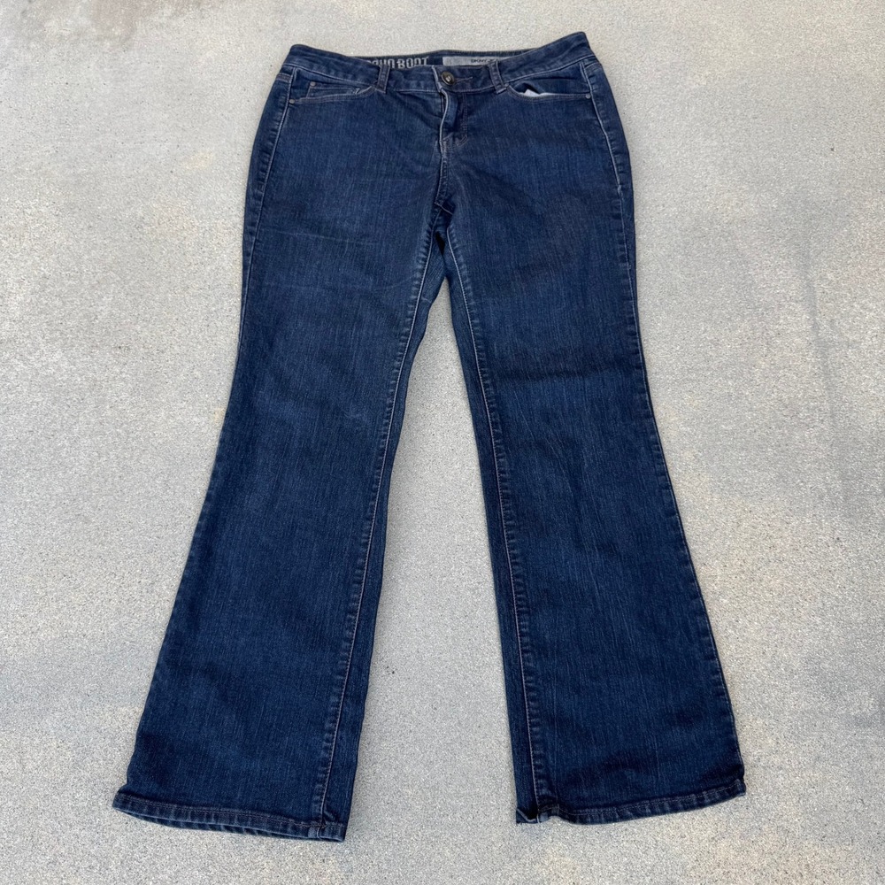 DKNY Jeans Soho Boot Dark Wash Stretch Denim Blue Jeans Womens 8P Petite